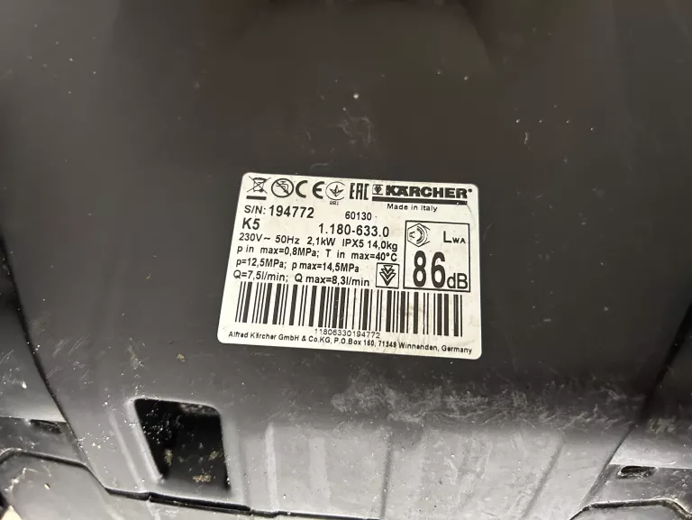 MYJKA CIŚNIENIOWA KARCHER K5