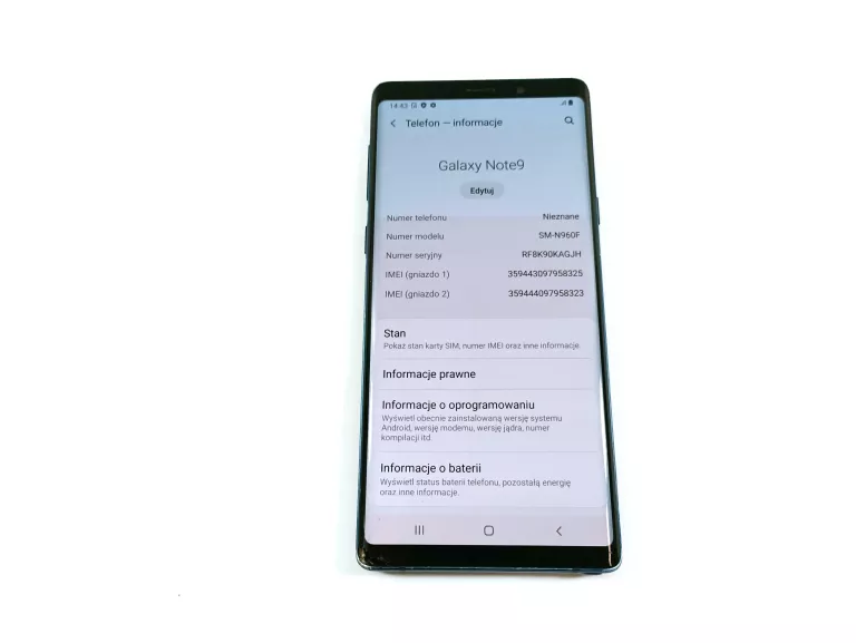 TELEFON SAMSUNG GALAXY NOTE 9 6/128