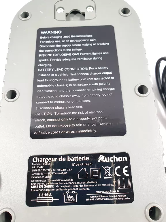 PROSTOWNIK AUCHAN BATTERY CHARGER 12V 8A