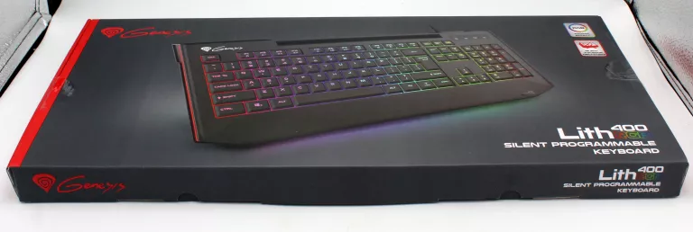 KLAWIATURA DLA GRACZY GENESIS LITH 400 RGB FABRYCZNIE ZAMKNIĘTA