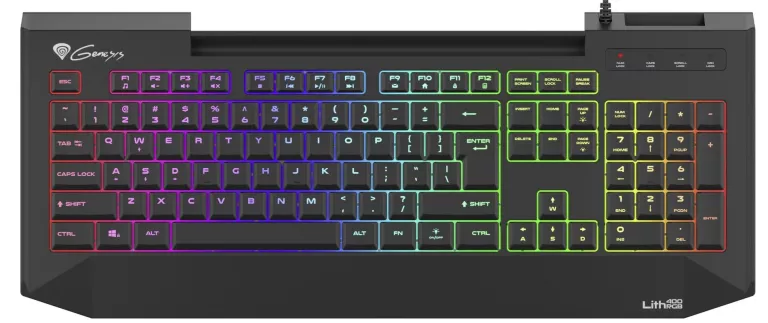KLAWIATURA DLA GRACZY GENESIS LITH 400 RGB FABRYCZNIE ZAMKNIĘTA