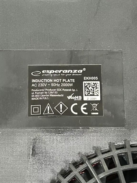 KUCHENKA JEDNOPALNIKOWA ESPERANZA PUD