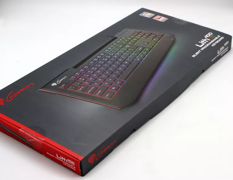 KLAWIATURA DLA GRACZY GENESIS LITH 400 RGB FABRYCZNIE ZAMKNIĘTA