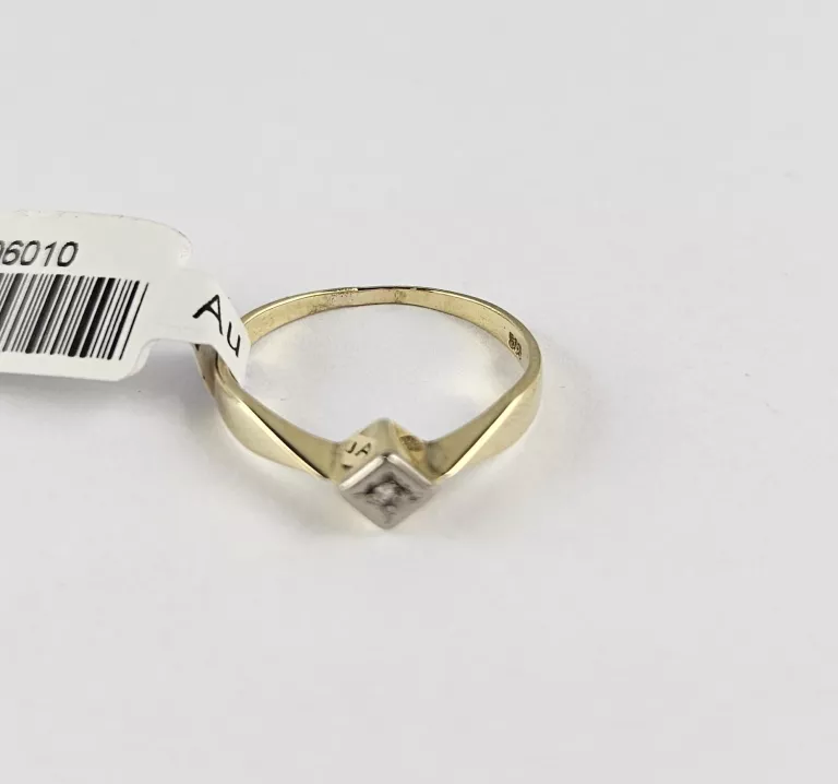 ZŁOTY PIERŚCIONEK 1,84G 585 DIAMENT CERTYFIKAT