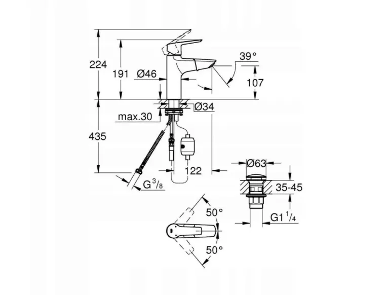 GROHE START 23 978 003 BATERIA