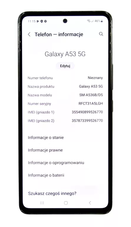 TELEFON SAMSUNG GALAXY A53 6/128 GB OPIS