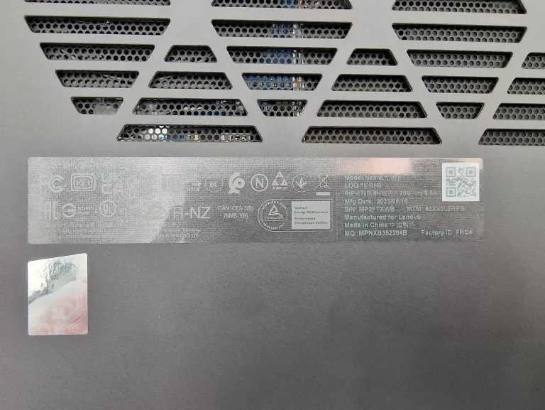 LAPTOP LENOVO LOQ 15IRH8 I5-13420H 16/512 GB SSD RTX 3050 6GB 15.6" W11 GW