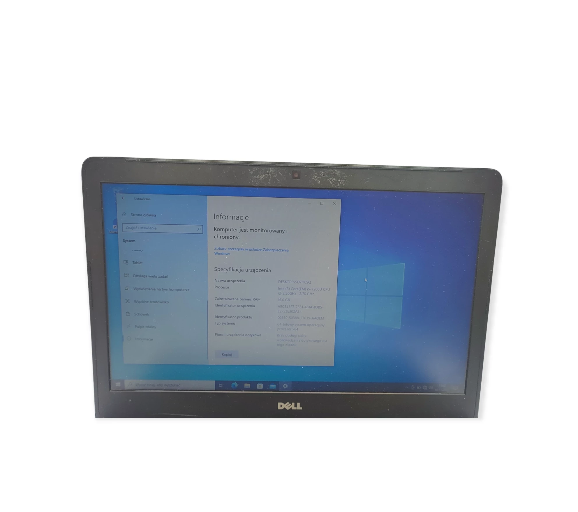 laptop-dell-p75g-stan-uzywany