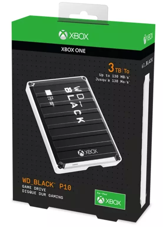 DYSK ZEWNĘTRZNY HDD WESTERN DIGITAL WD 3TB 2.5” USB 3.1 P10 FOR XBOX