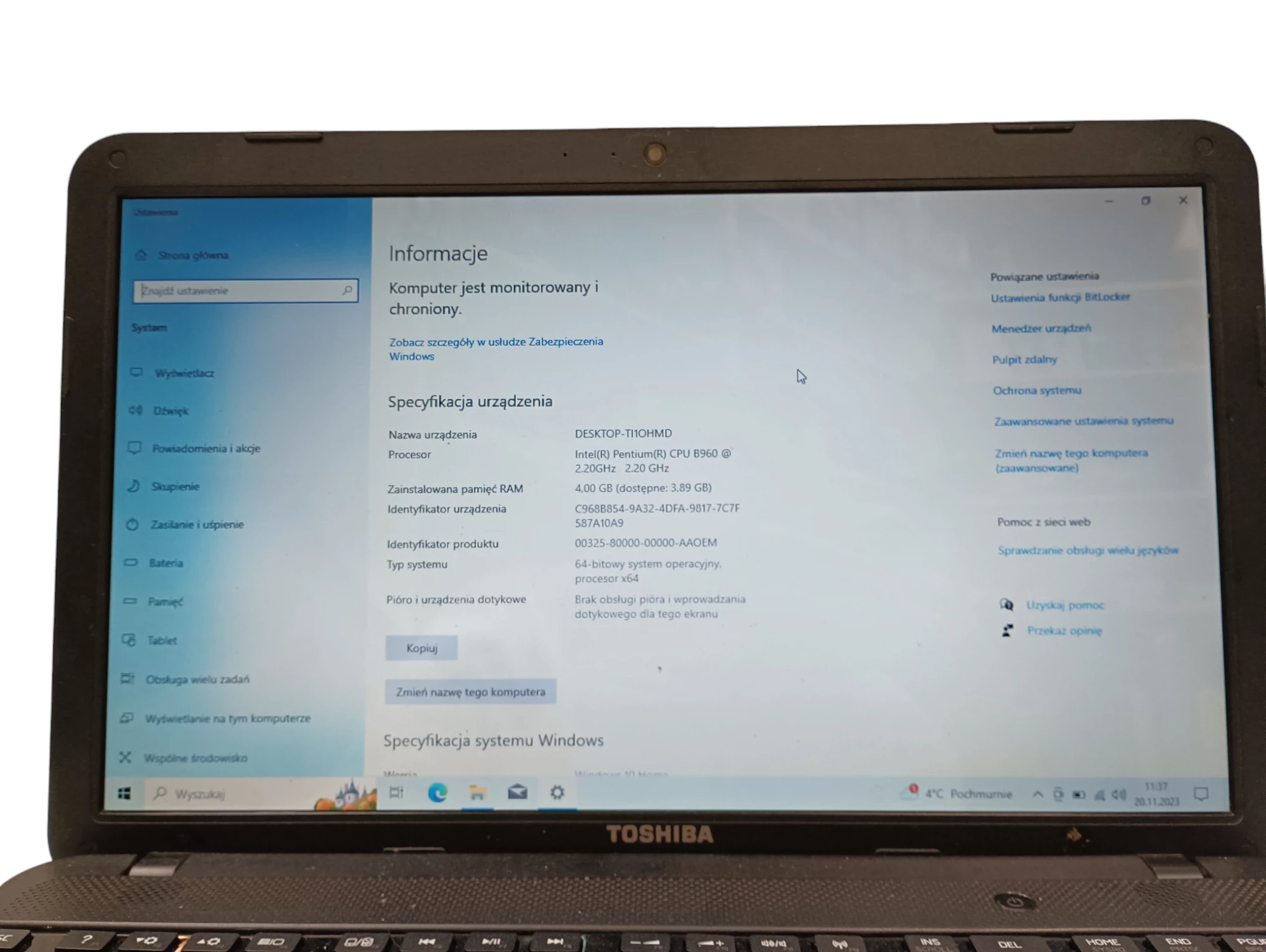 laptop-toshiba-satellite-c850-12r-stan-uzywany