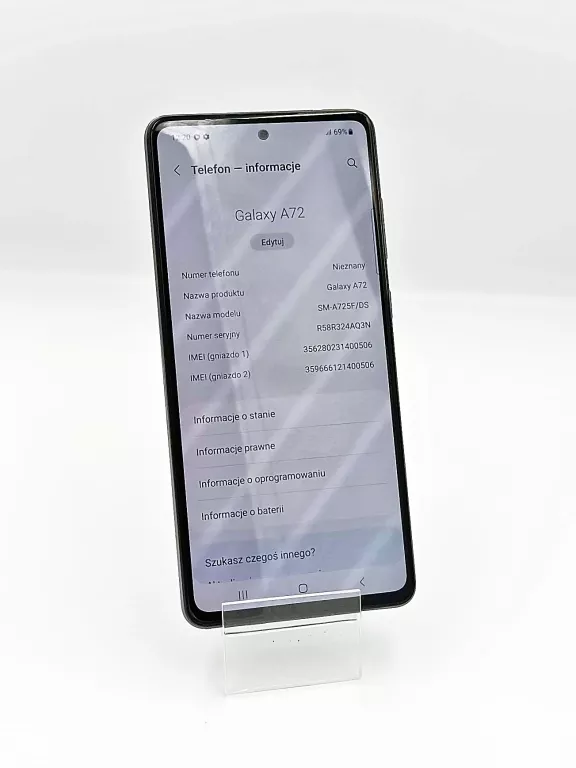 SMARTFON SAMSUNG GALAXY A72 6/128GB 6.7" 90HZ CZARNY SM-A725