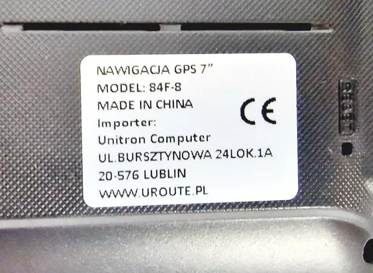 NAWIGACJA UROUTE 7 84F8