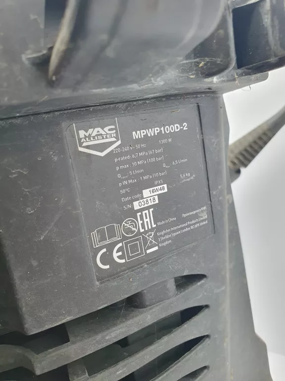 MYJKA CIŚNIENIOWA MAC ALLISTER 1,3 KW MPWP100D