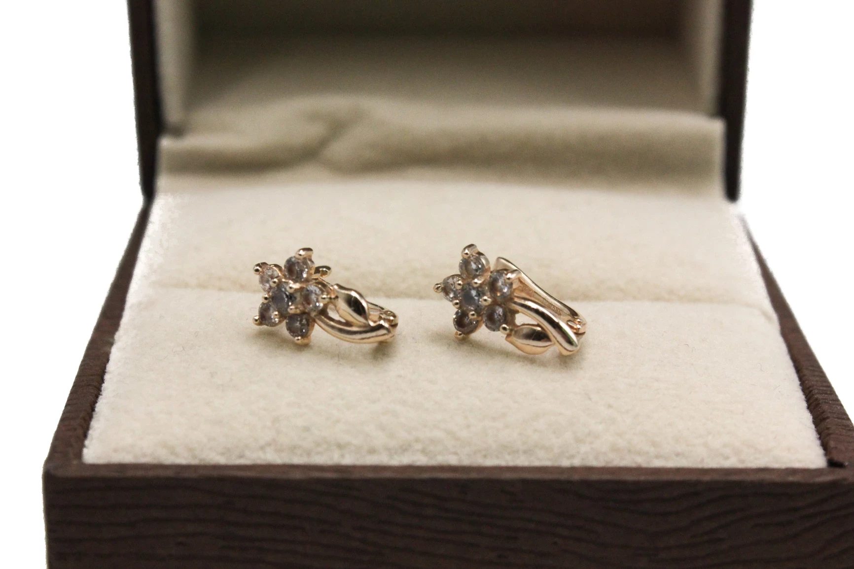 promocja-zlote-kolczyki-585-117g-kwiatki-stan-uzywany