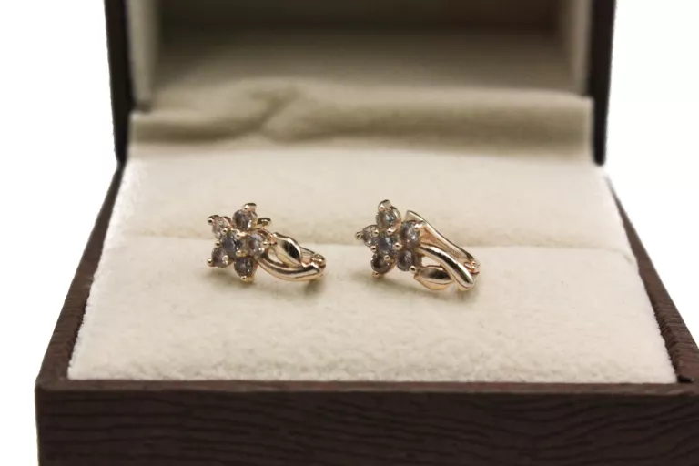 promocja-zlote-kolczyki-585-117g-kwiatki-stan-uzywany