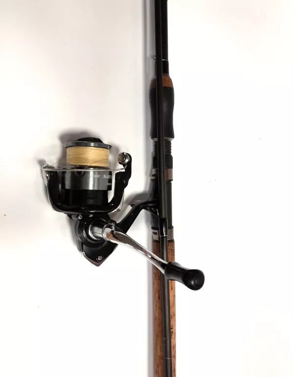 wedka-konger-maxer-spin-24040-z-kolowrotkiem-shimano-sienna-2500fe-stan-uzywany