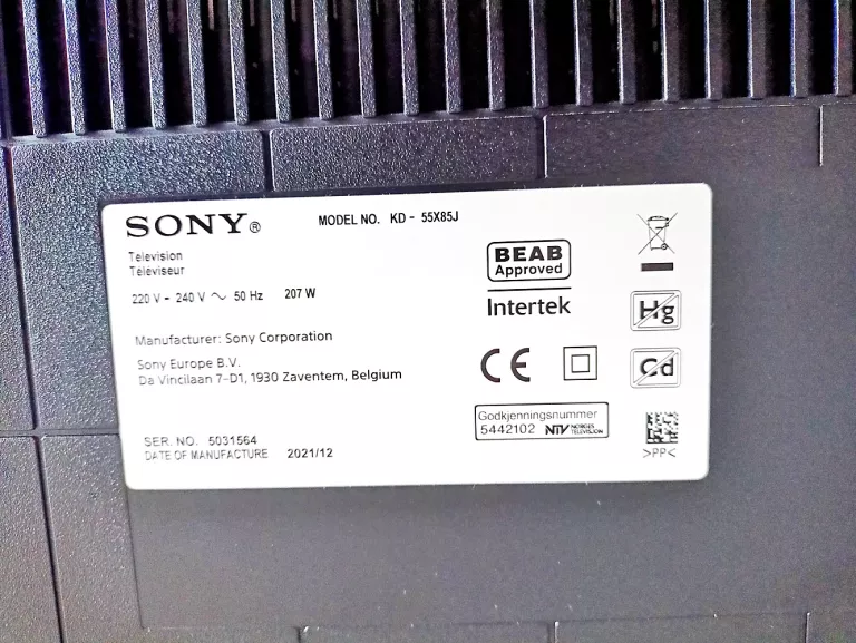 TELEWIZOR SONY KD 55X85J ANDROID TV SMART UHD