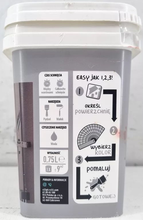 FARBA 3V3 EASY HYDRO BARIERA 0,75 L KOLOR: SZARY TAUPE SATYNA 5038001