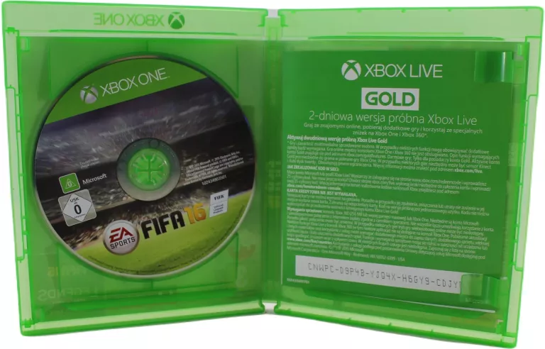 FIFA 16 GRA NA KONSOLĘ XBOX ONE / PEGI 3 POLSKA WERSJA JĘZYKOWA