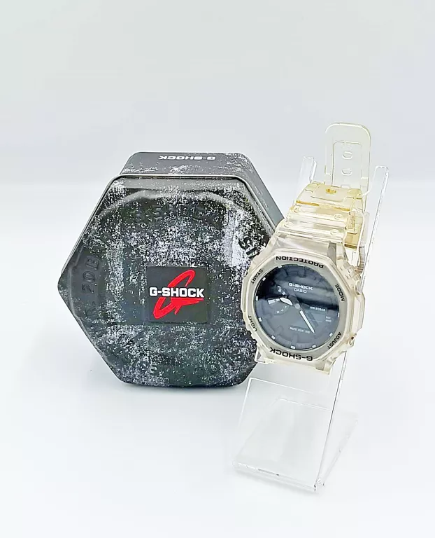 ZEGAREK MĘSKI CASIO G-SHOCK GA-2100SKE-7AER PRZEZROCZYSTY PASEK