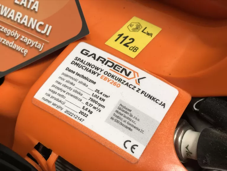 DMUCHAWA SPALINOWA/ODKURZACZ GARDEN X EBV260