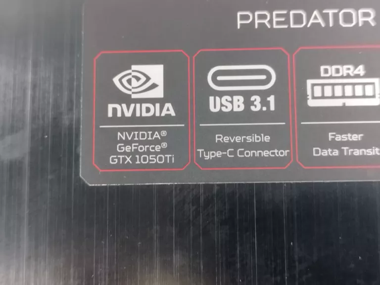 LAPTOP ACER PREDATOR HELIOS 300 GTX 1050 TI 8GB RAM I5-8300H