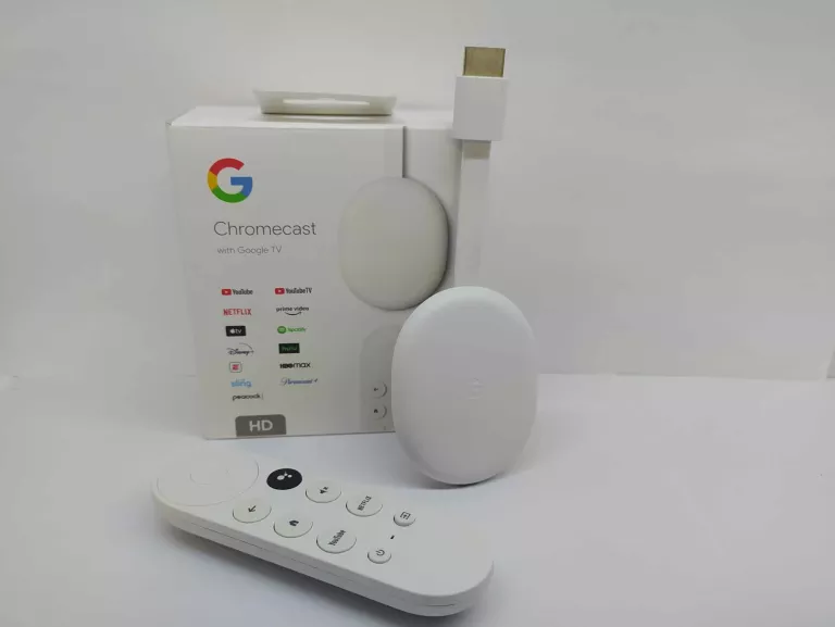 ODTWARZACZ MULTIMEDIALNY GOOGLE CHROMECAST 4 HD SMART TV WI-FI ZESTAW!