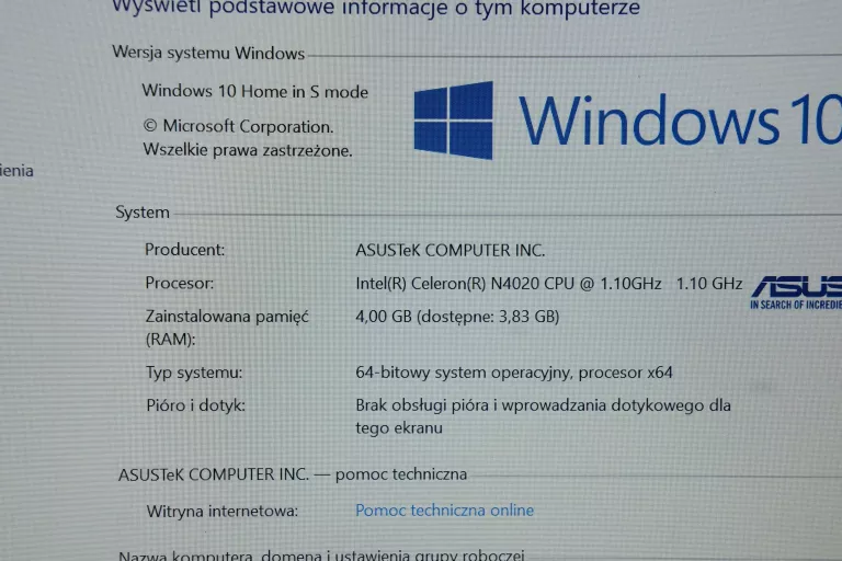 laptop-asus-e410m-14-celeron-n4-gb-128-gb-stan-uzywany
