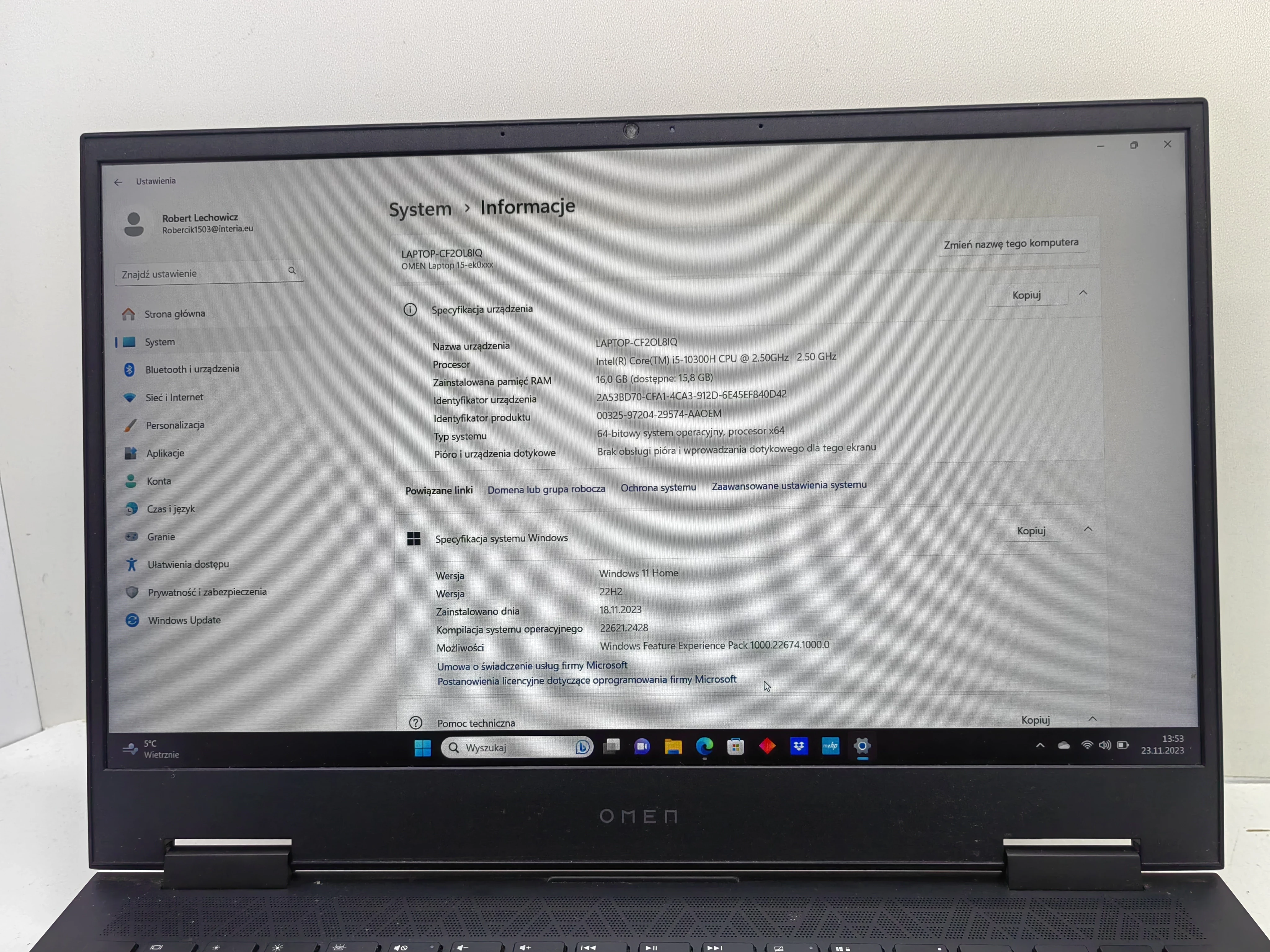 laptop-hp-omen-15-ek0026nw-16gb512gb-ssdi5-10300hgeforce-gtx-1660-ti-6g-typ-dysku-twardego-ssd