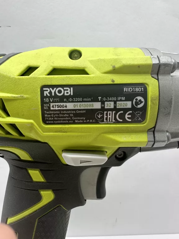ZAKRĘTARKA UDAROWA RYOBI ONE+ RID1801M