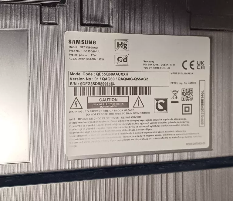 TELEWIZOR SAMSUNG QE55Q60A +PILOT