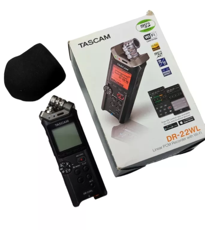 TASCAM DR-22WL PRZENOŚNY REJESTRATOR Z WI-FI KOMPLET