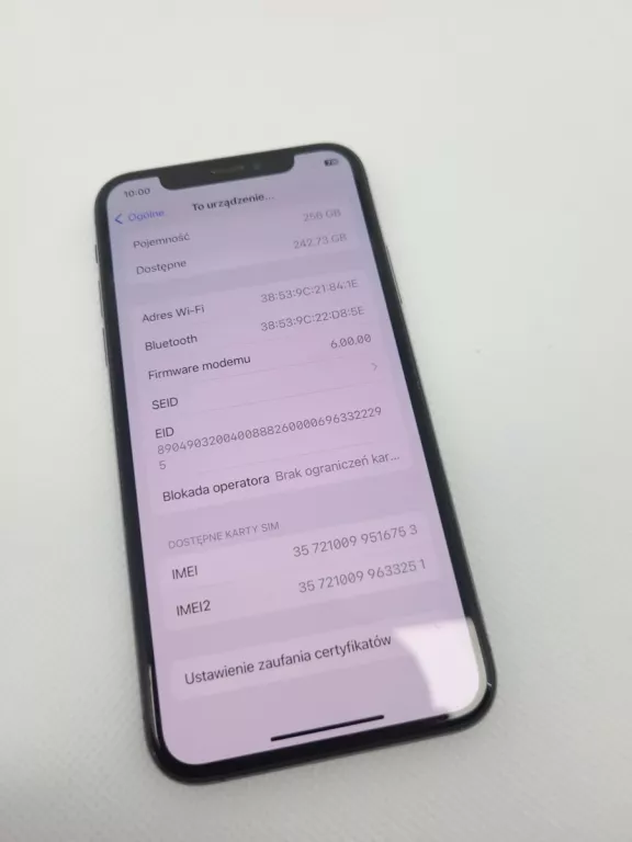 TELEFON IPHONE XS 256GB