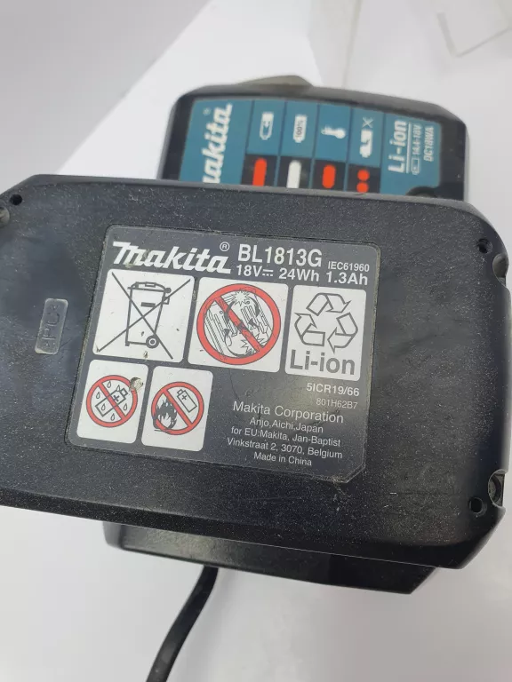 MAKITA AKUMULATOR BATERIA BL1813G + ŁADOWARKA DC18WA U