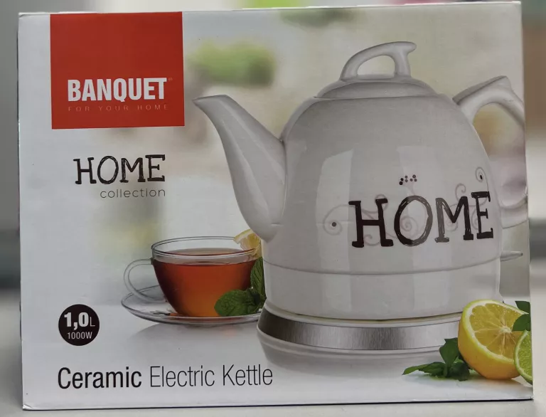 CZAJNIK ELEKTRYCZNY BANQUET HOME 1000 W BIAŁY