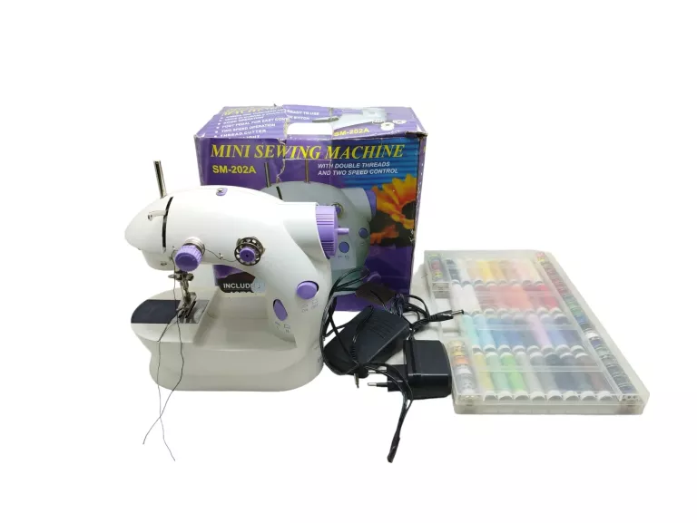 MINI MASZYNA DO SZYCIA SM-202A + ZESTAW NICI + PUDEŁKO | Maszyny do ...
