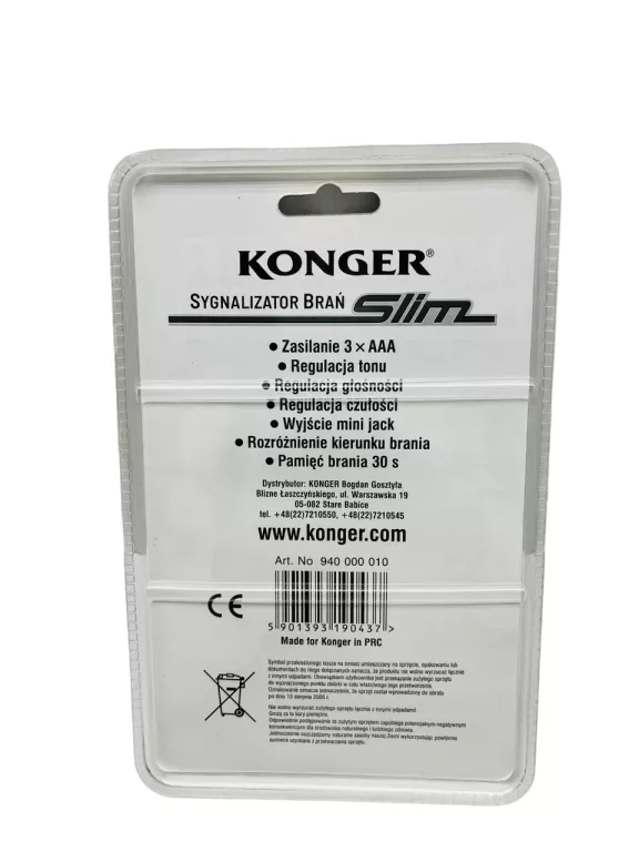KONGER ELEKTRONICZNY SYGNALIZATOR BRAŃ SLIM
