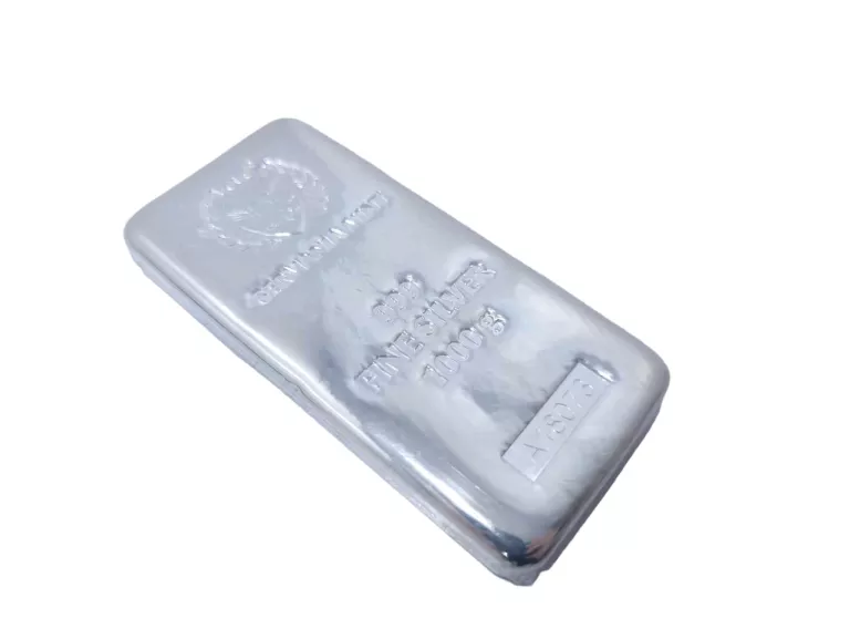 SZTABKA SREBRA GERMANIA MINT PRÓBA 999 WAGA 1000G 1KG