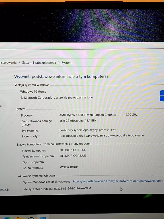 LAPTOP ASUS ROG STRIX G15 G513IC FHD RYZEN 7 4800H/16GB/512GB SSD/RTX3050