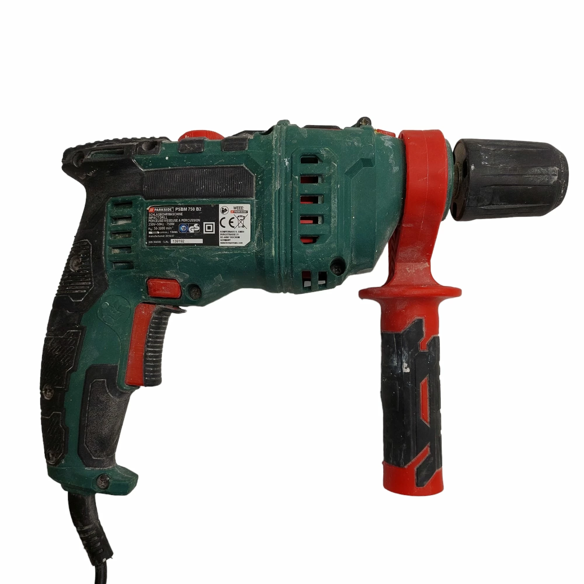wiertarka-udarowa-parkside-psbm-750-b2-walizka-stan-uzywany