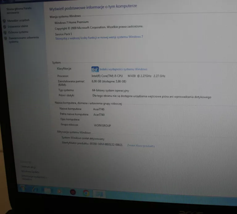 LAPTOP ACER TRAVELMATE 7740G