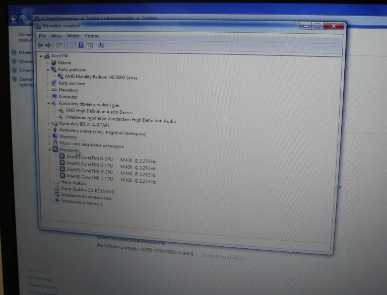 LAPTOP ACER TRAVELMATE 7740G