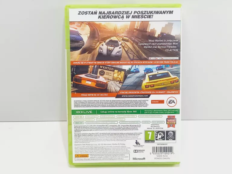 GRA NA XBOX 360 NEED FOR SPEED MOST WANTED