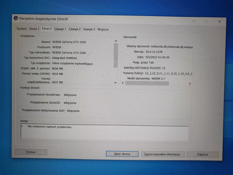 LAPTOP GAMINGOWY HP OMEN 15-CE008NW I5 8/512 GTX1050