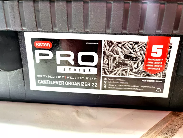 SKRZYNKA NARZĘDZIOWA ORGANIZER KETER PRO 22 Z WYPOSAŻENIEM