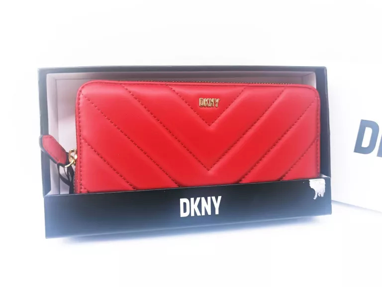 PORTFEL DKNY CZERWONY +PUDELKO