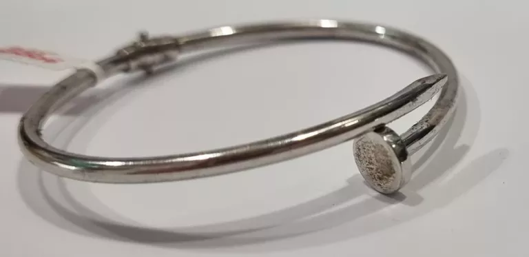 SREBRNA BRANSOLETKA GWÓŹDŹ 925/8,40G/14CM