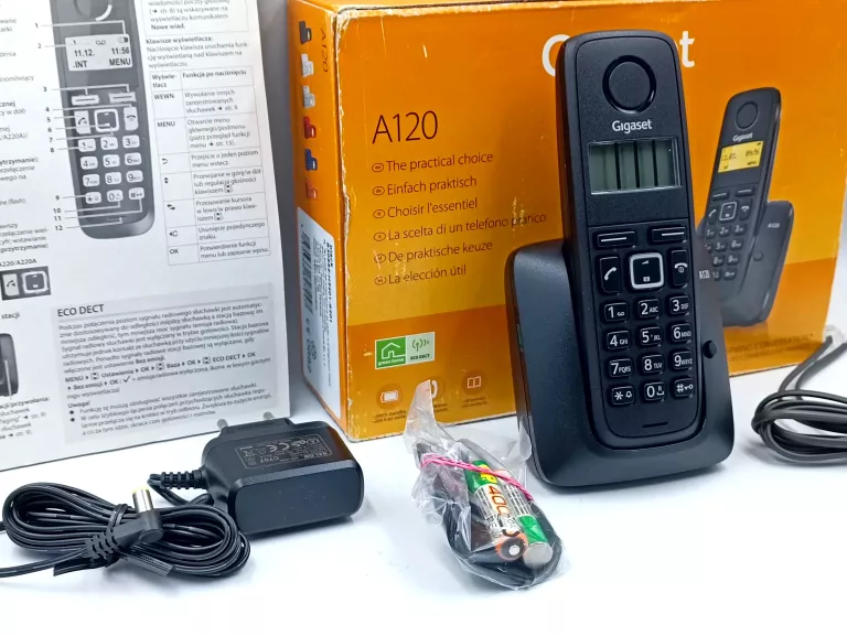 TELEFON STACJONARNY GIGASET A120 KPL STAN IDEALNY!