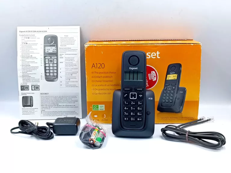 TELEFON STACJONARNY GIGASET A120 KPL STAN IDEALNY!