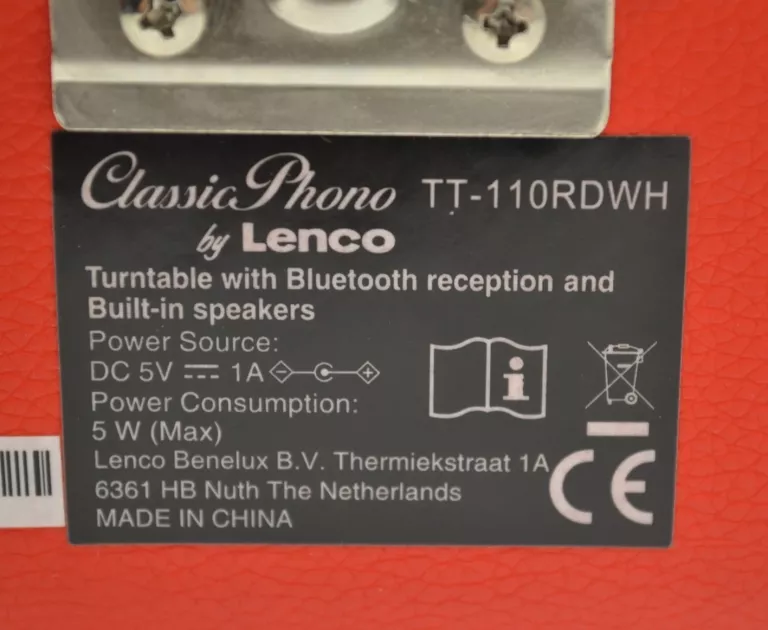 GRAMOFON ANALOGOWY LENCO TT-110 RDWH RETRO